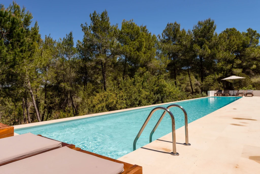 Photograph of the pool at the Ibiza villa Can Secorrat by Green & Blue Villas